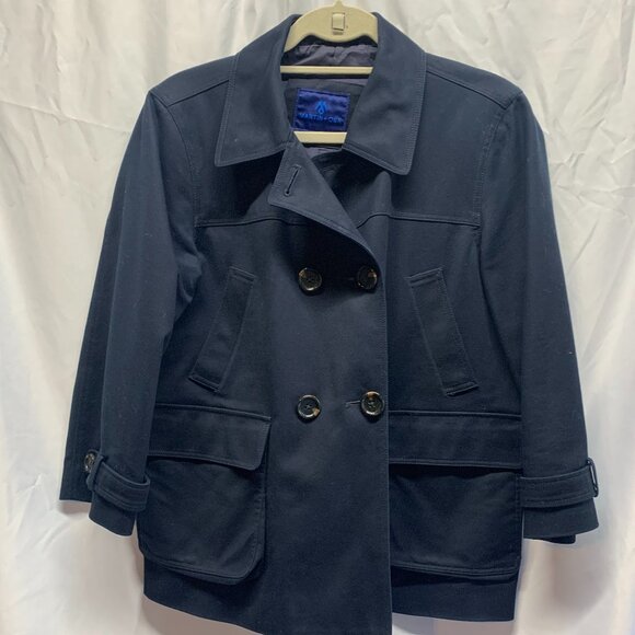 MARTIN + OSA Navy Blue Double-Breasted Peacoat Jacket - Picture 1 of 8